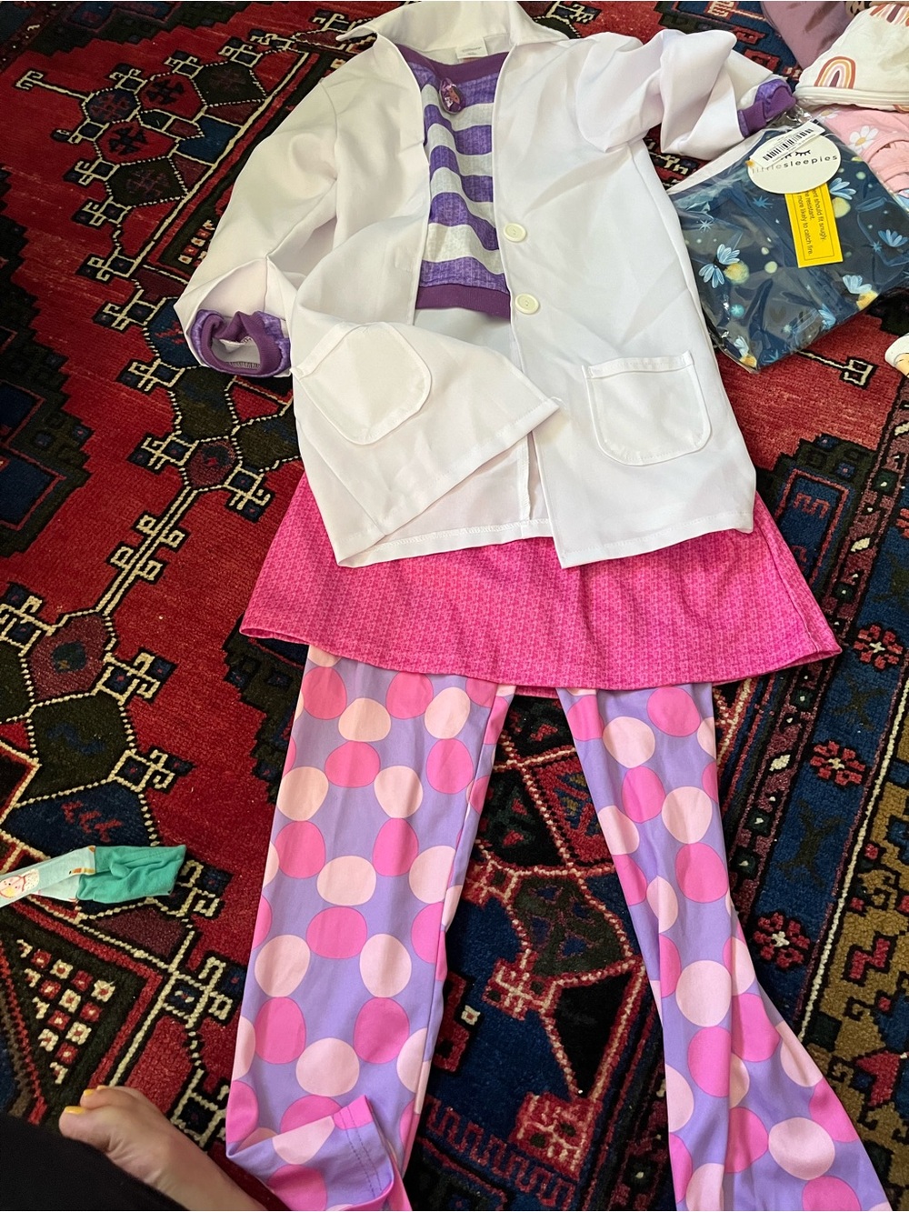 Disney Pink Purple Polka Dot Doc McStuffins Costume Set
